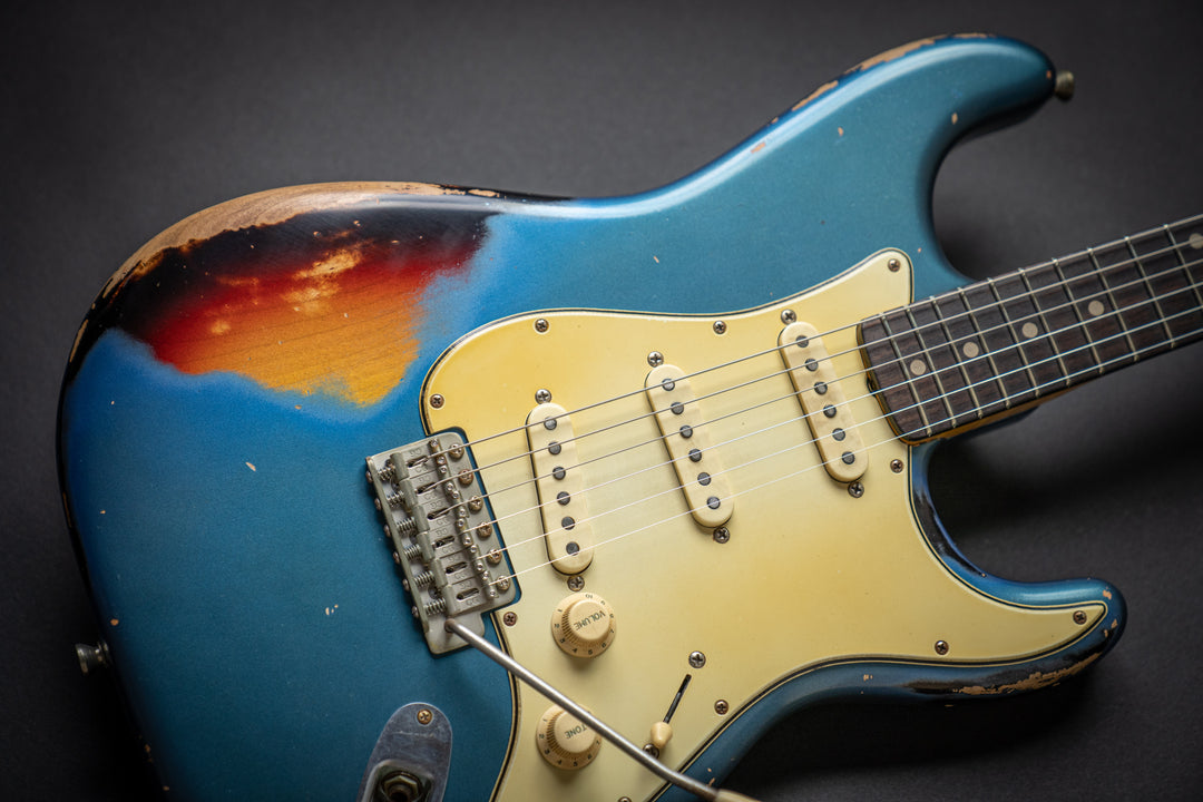'62-S Lake Placid Blue Over 3 Tone Burst (75086)
