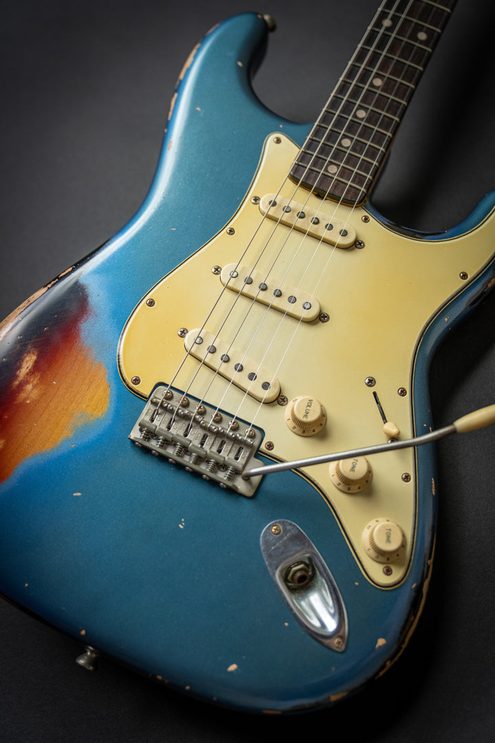 '62-S Lake Placid Blue Over 3 Tone Burst (75086)