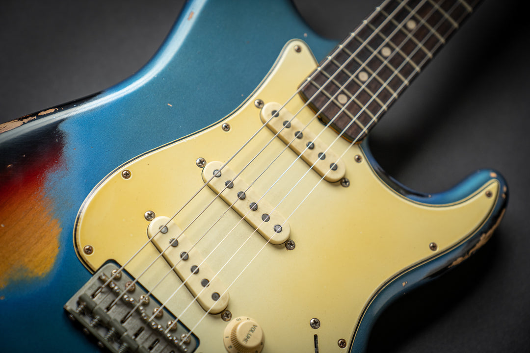 '62-S Lake Placid Blue Over 3 Tone Burst (75086)