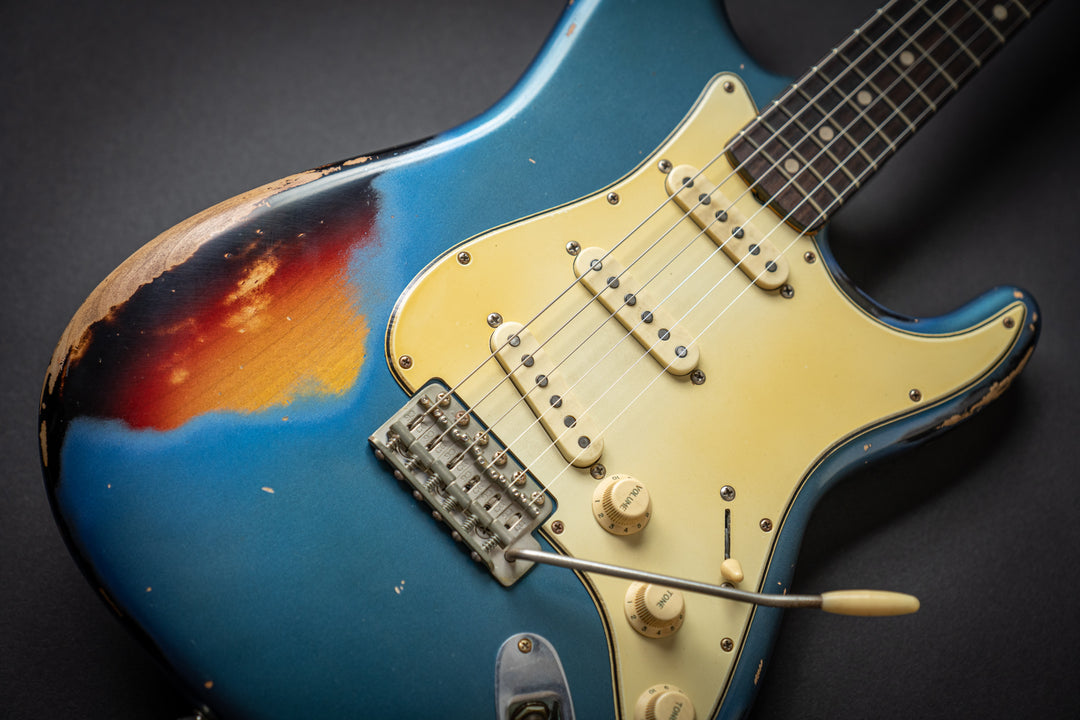 '62-S Lake Placid Blue Over 3 Tone Burst (75086)