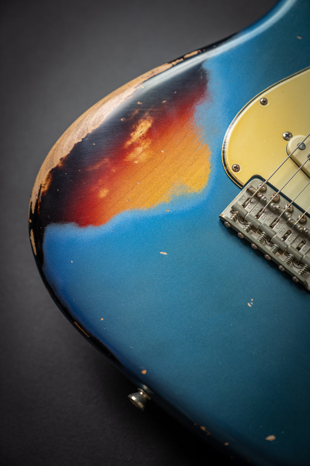 '62-S Lake Placid Blue Over 3 Tone Burst (75086)