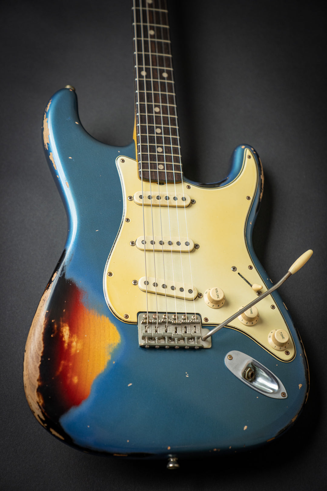 '62-S Lake Placid Blue Over 3 Tone Burst (75086)