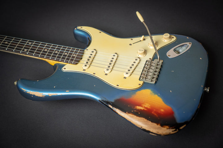 '62-S Lake Placid Blue Over 3 Tone Burst (75086)
