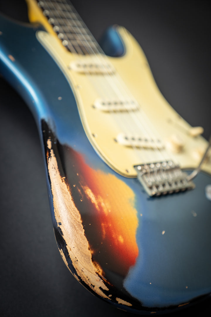 '62-S Lake Placid Blue Over 3 Tone Burst (75086)