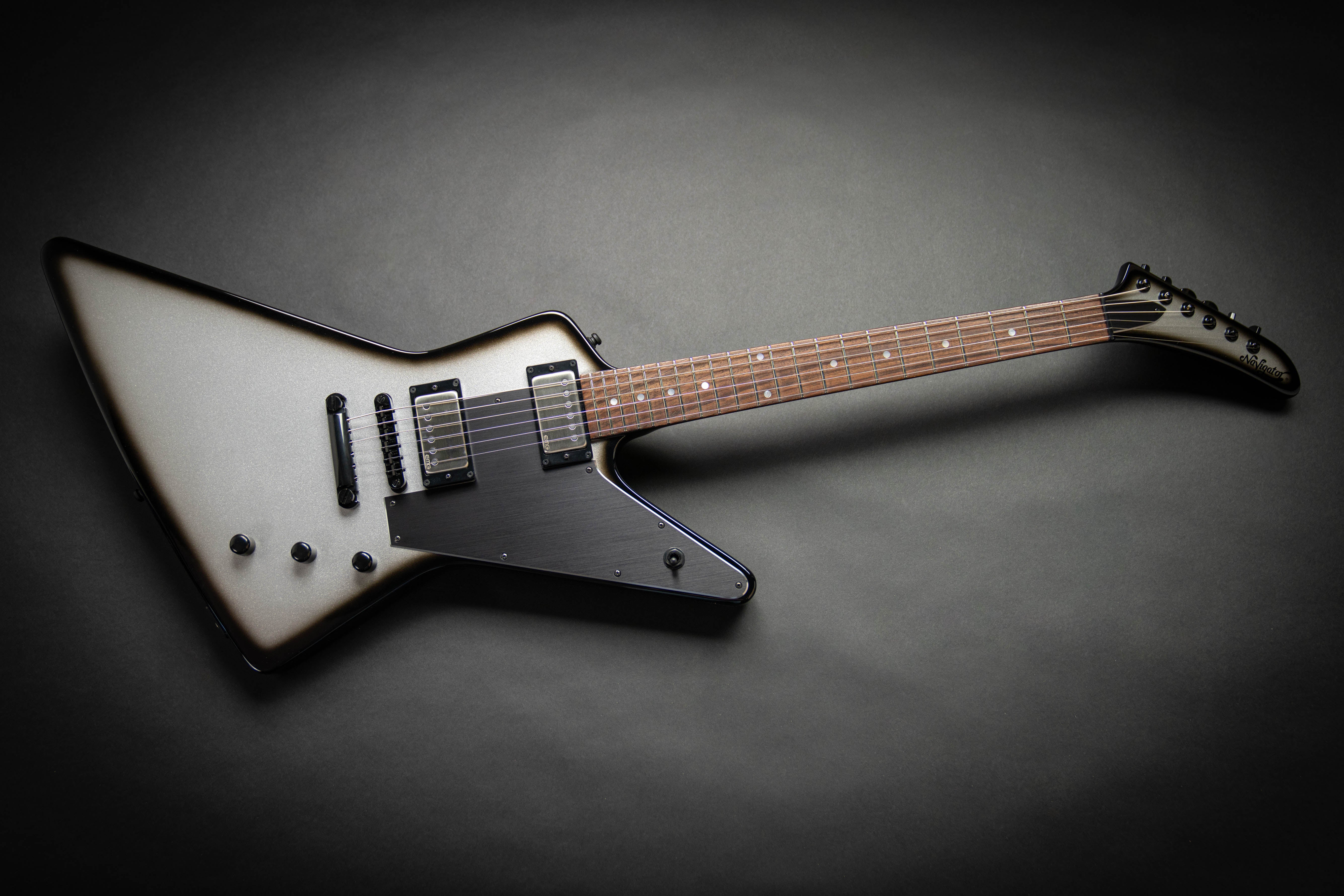 ESP Custom Shop Navigator N-EX-LTD Silver Burst – Guitars Rebellion