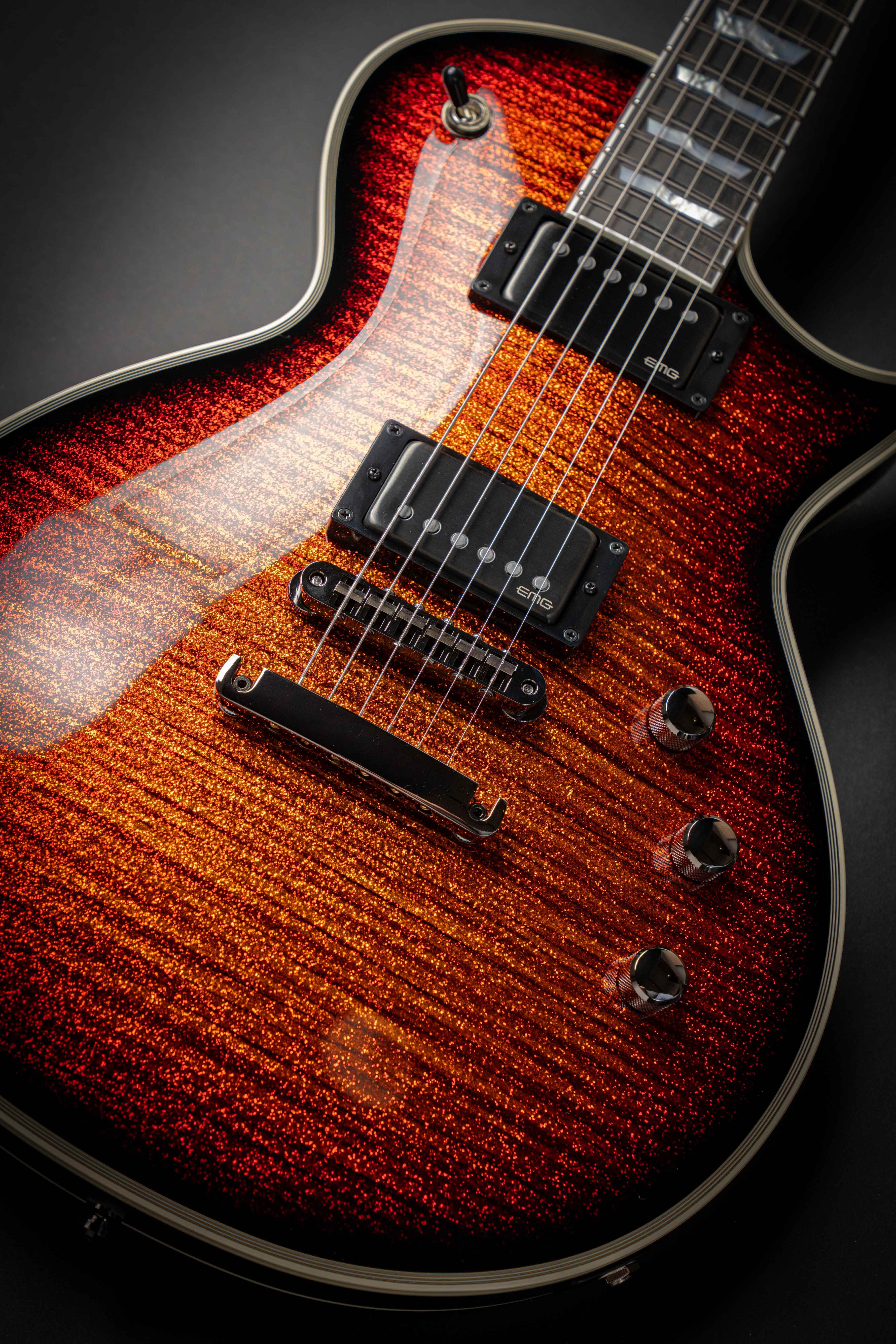 ESP Custom Shop EC-CTM Glitter Storm Red (E6070252) – Guitars