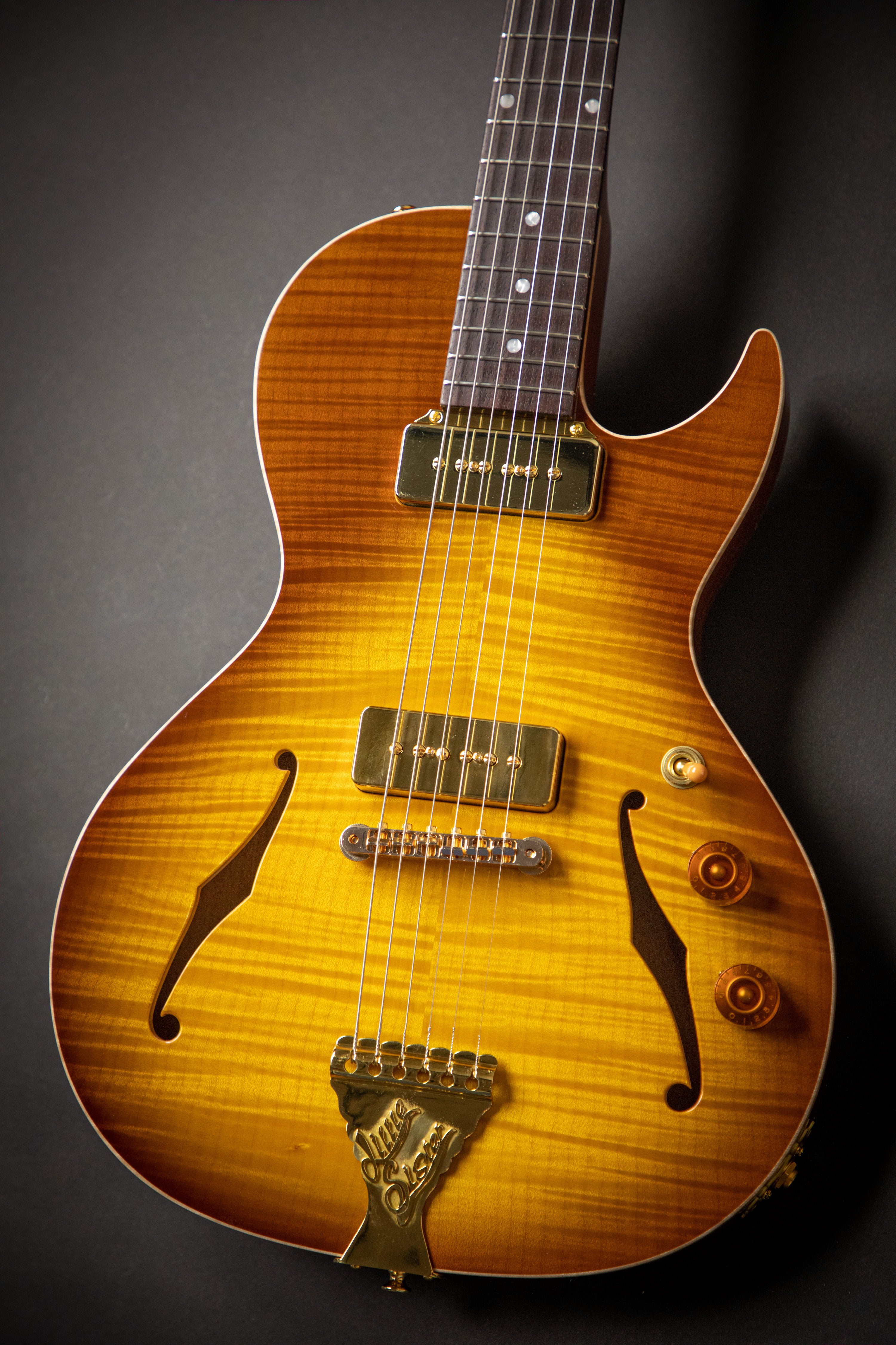 B&G Guitars Private Build - Little Sister Honey Burst Cutaway