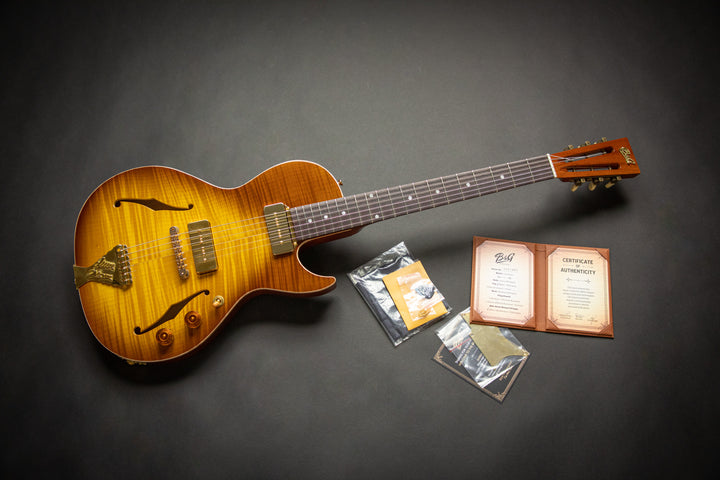 Private Build - Little Sister Honey Burst Cutaway P90 (2001957)