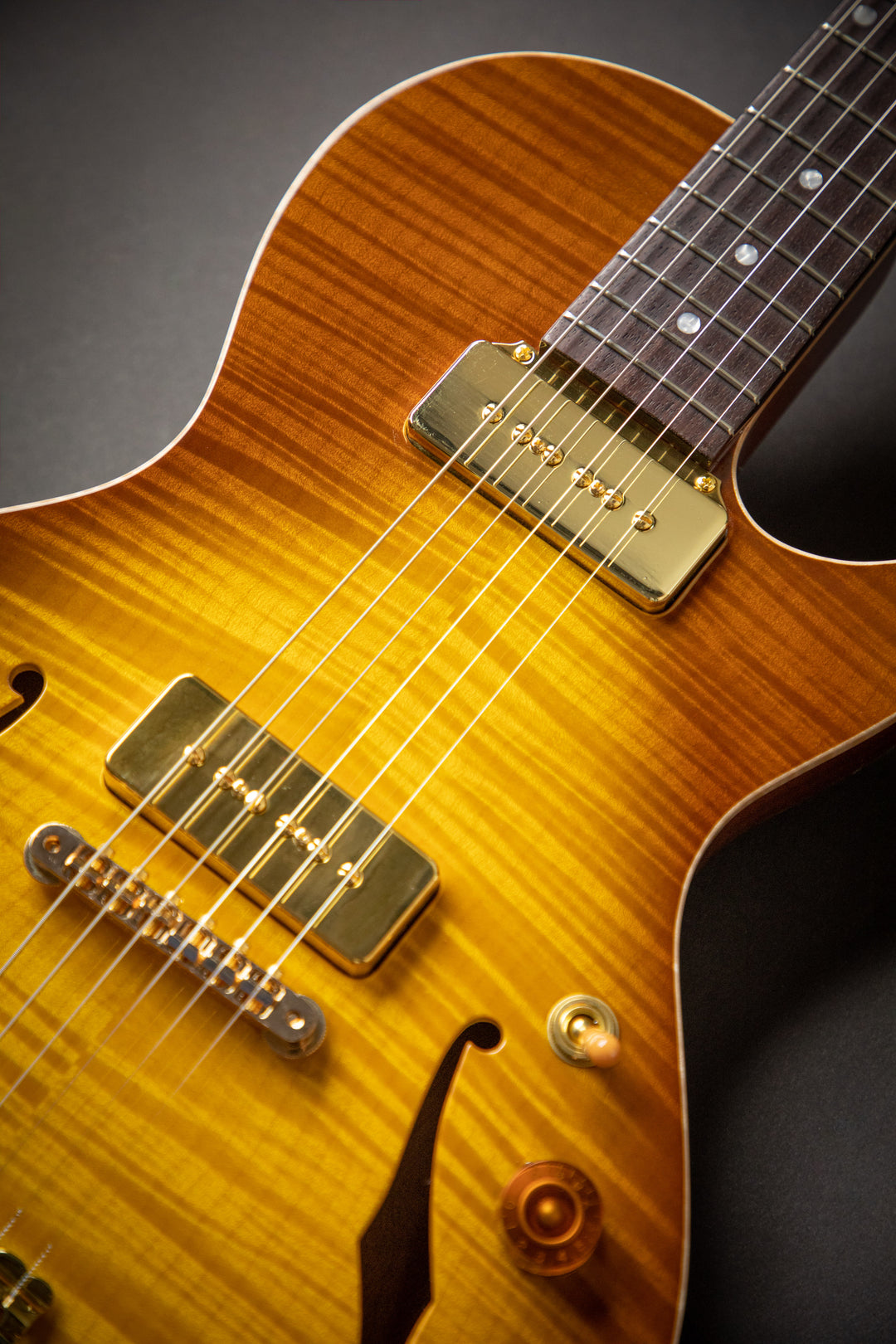 Private Build - Little Sister Honey Burst Cutaway P90 (2001957)