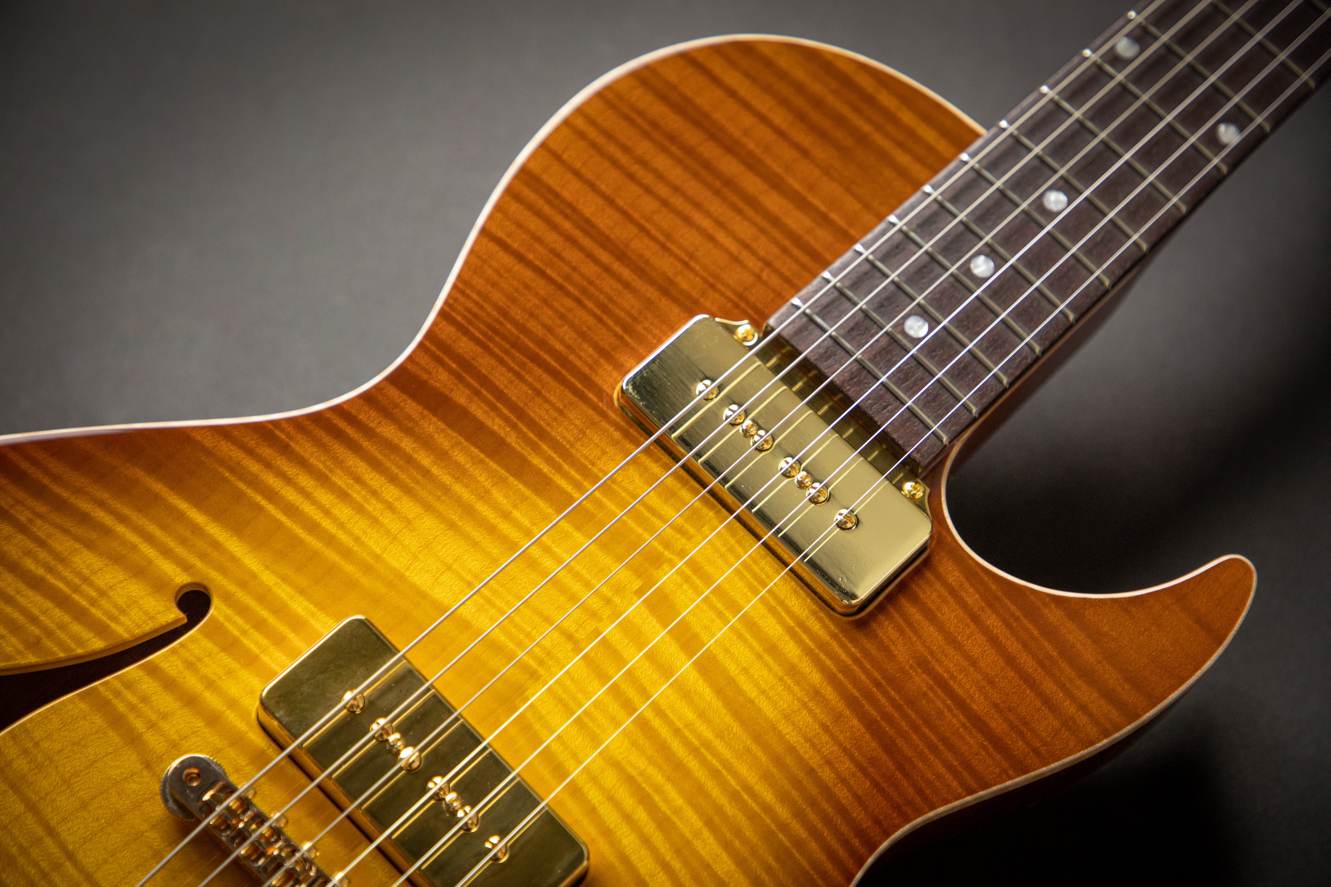 B&G Guitars Private Build - Little Sister Honey Burst Cutaway