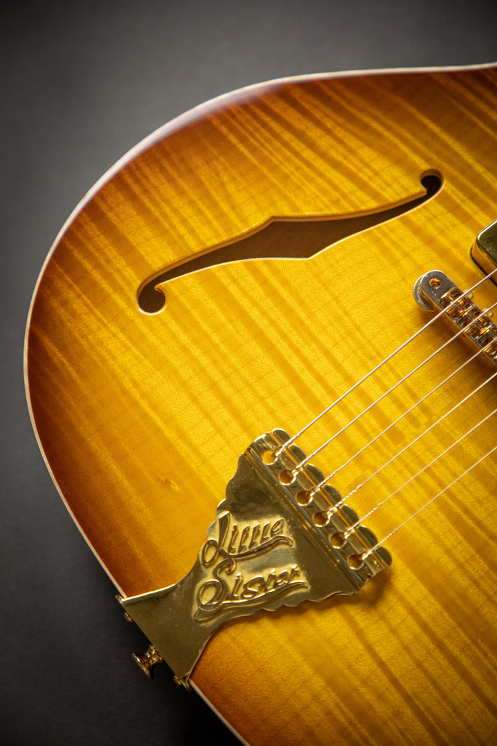 Private Build - Little Sister Honey Burst Cutaway P90 (2001957)