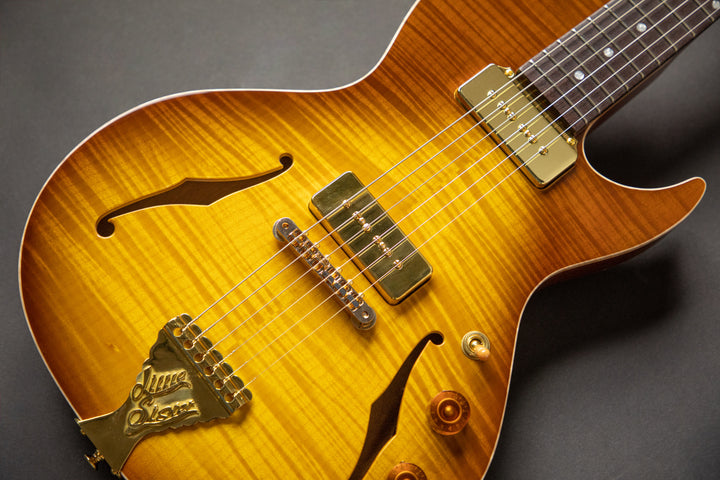 Private Build - Little Sister Honey Burst Cutaway P90 (2001957)