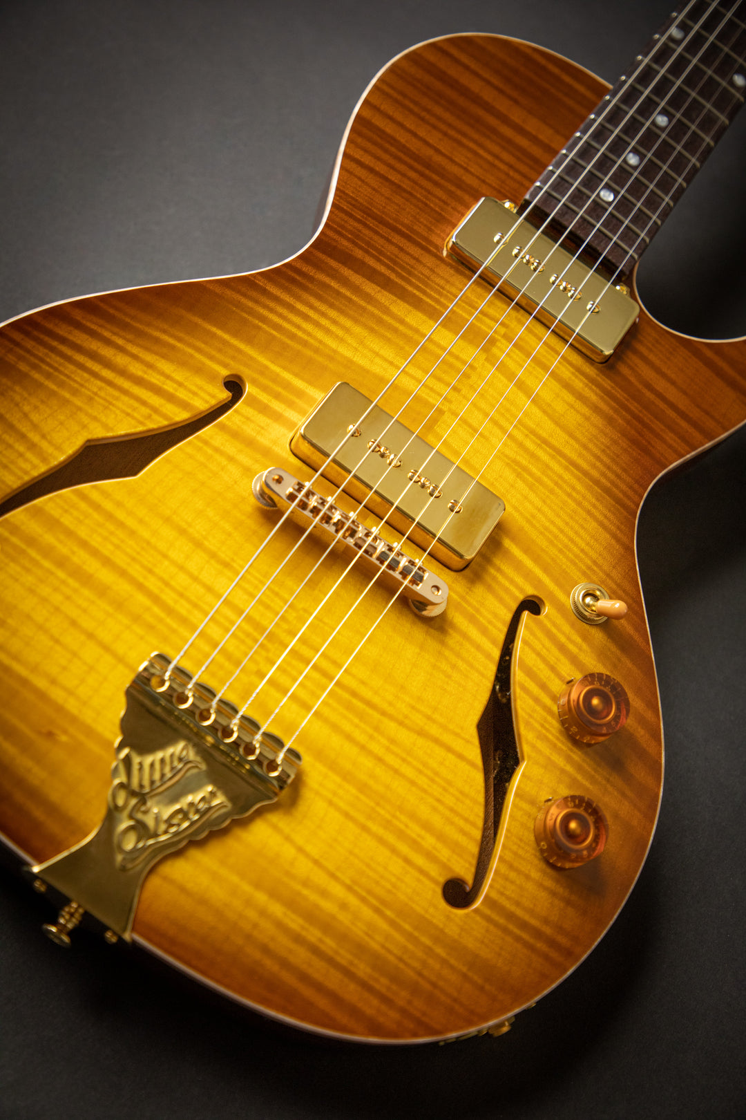 Private Build - Little Sister Honey Burst Cutaway P90 (2001957)