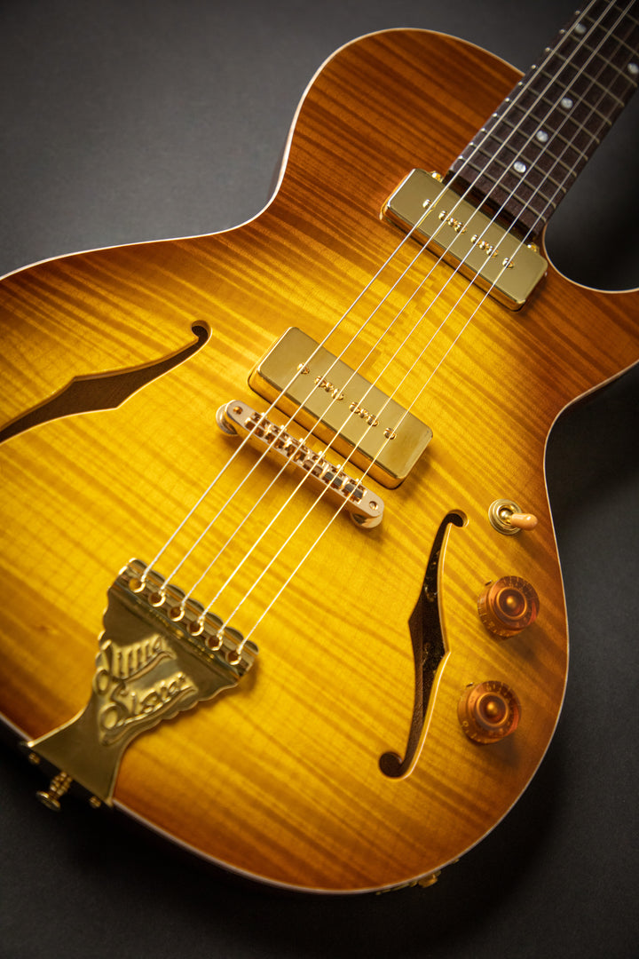 Private Build - Little Sister Honey Burst Cutaway P90 (2001957)