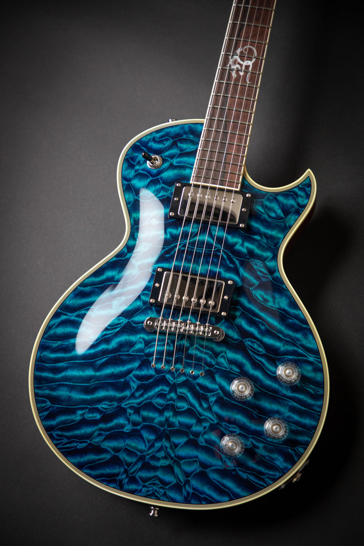 Custom Shop KN - One Of A Kind - Eclipse CTM See-Thru Blue QM