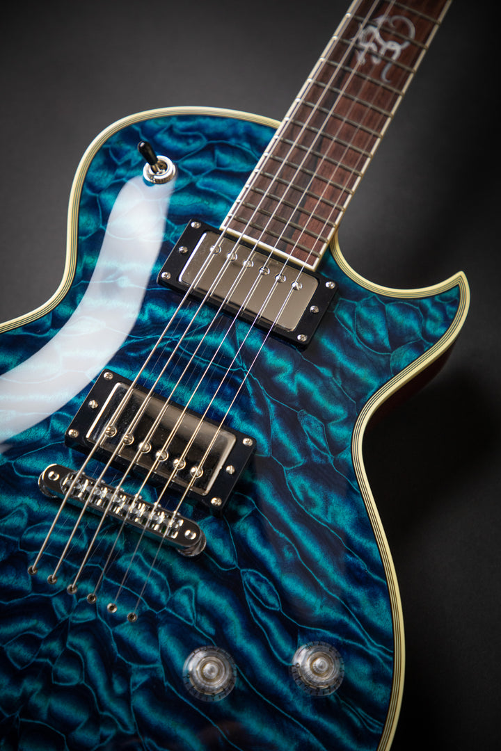 Custom Shop KN - One Of A Kind - Eclipse CTM See-Thru Blue QM