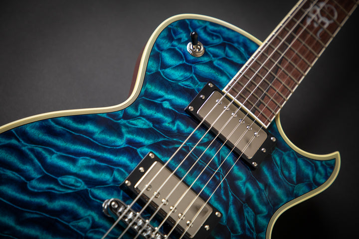 Custom Shop KN - One Of A Kind - Eclipse CTM See-Thru Blue QM