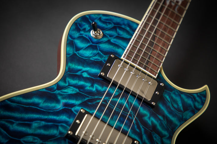 Custom Shop KN - One Of A Kind - Eclipse CTM See-Thru Blue QM