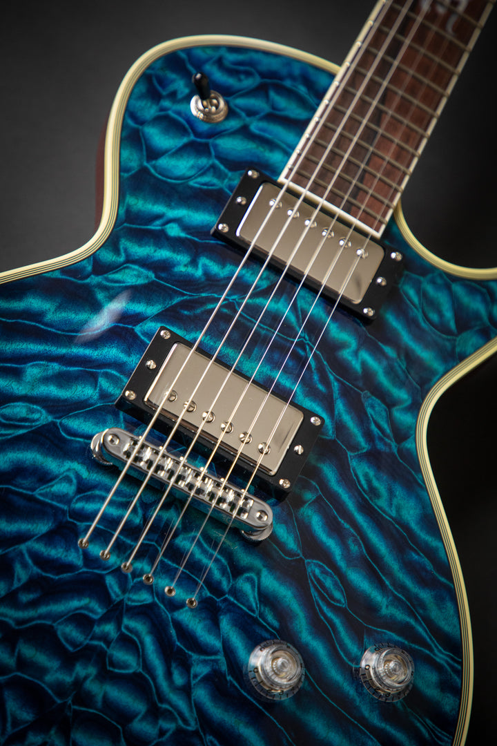 Custom Shop KN - One Of A Kind - Eclipse CTM See-Thru Blue QM