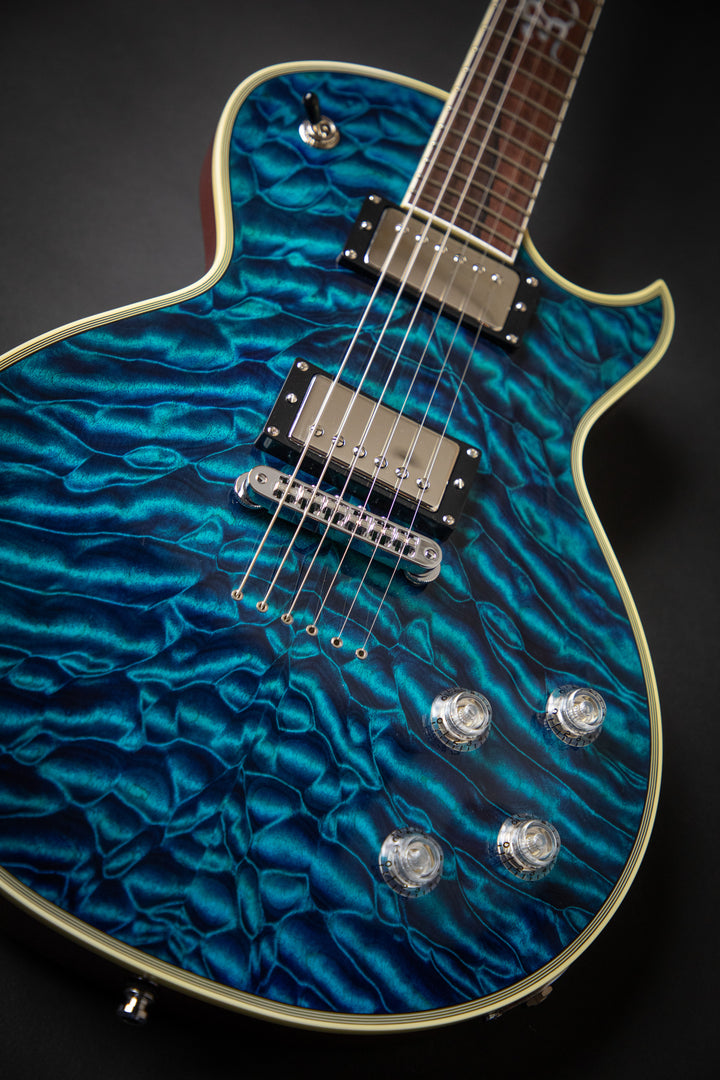 Custom Shop KN - One Of A Kind - Eclipse CTM See-Thru Blue QM