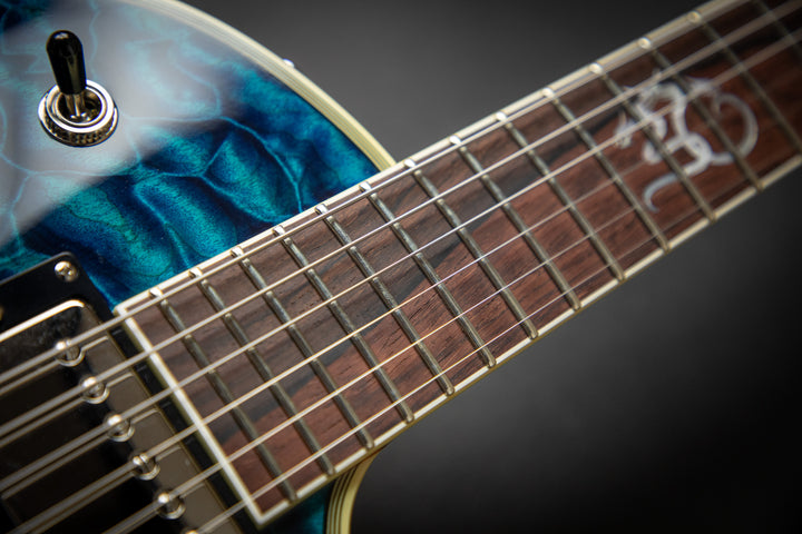 Custom Shop KN - One Of A Kind - Eclipse CTM See-Thru Blue QM