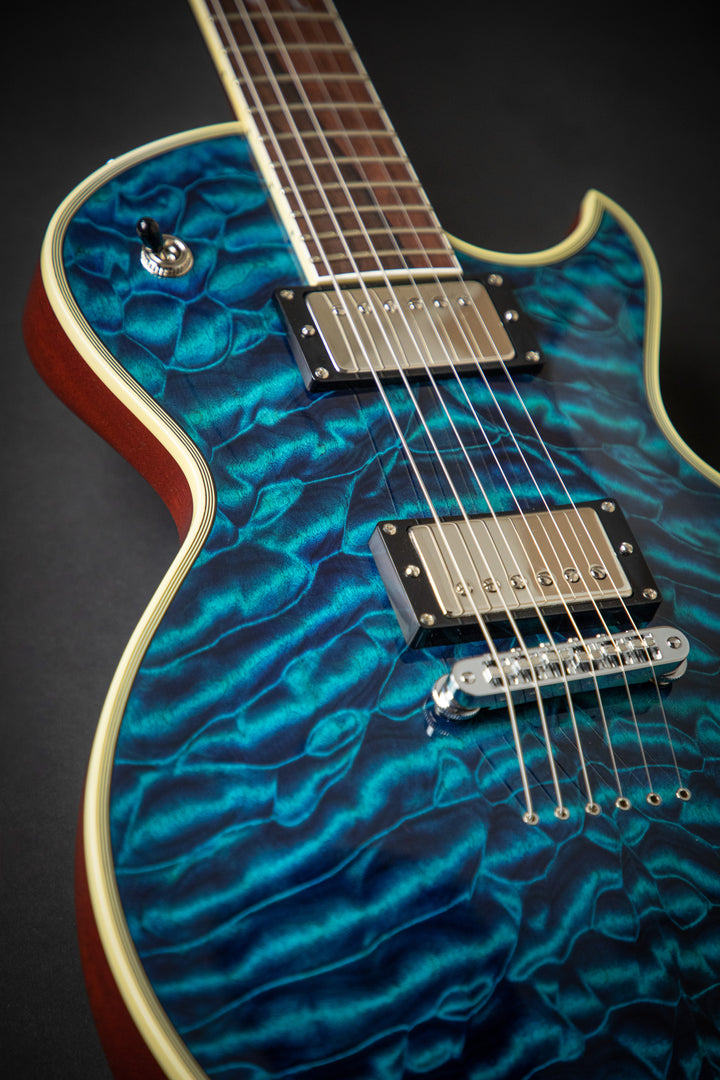 Custom Shop KN - One Of A Kind - Eclipse CTM See-Thru Blue QM