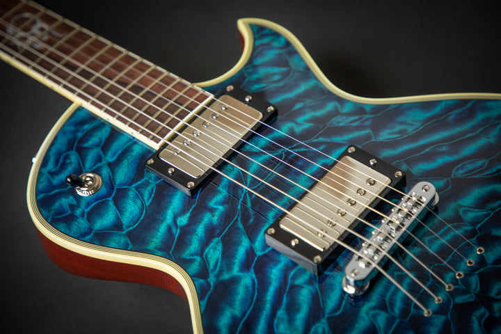 Custom Shop KN - One Of A Kind - Eclipse CTM See-Thru Blue QM