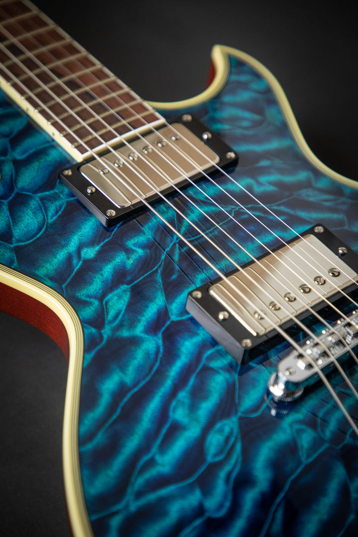 Custom Shop KN - One Of A Kind - Eclipse CTM See-Thru Blue QM