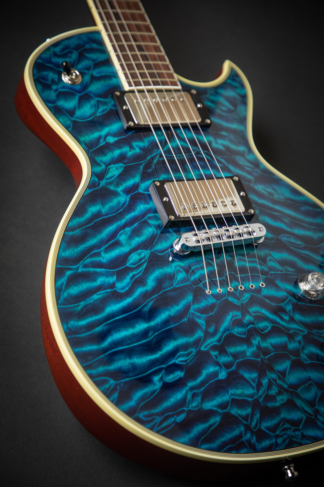 Custom Shop KN - One Of A Kind - Eclipse CTM See-Thru Blue QM