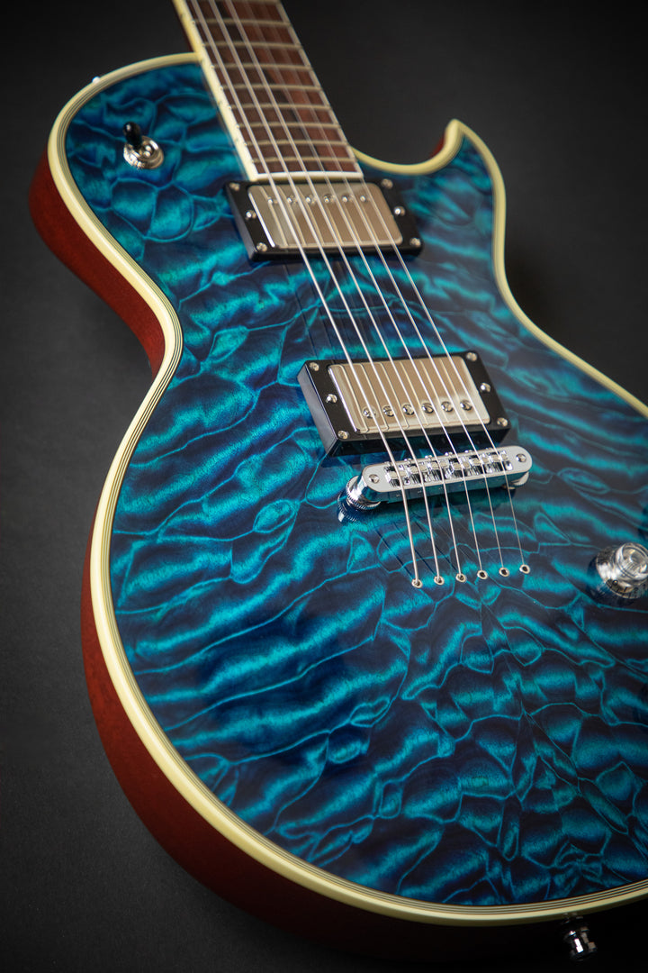 Custom Shop KN - One Of A Kind - Eclipse CTM See-Thru Blue QM