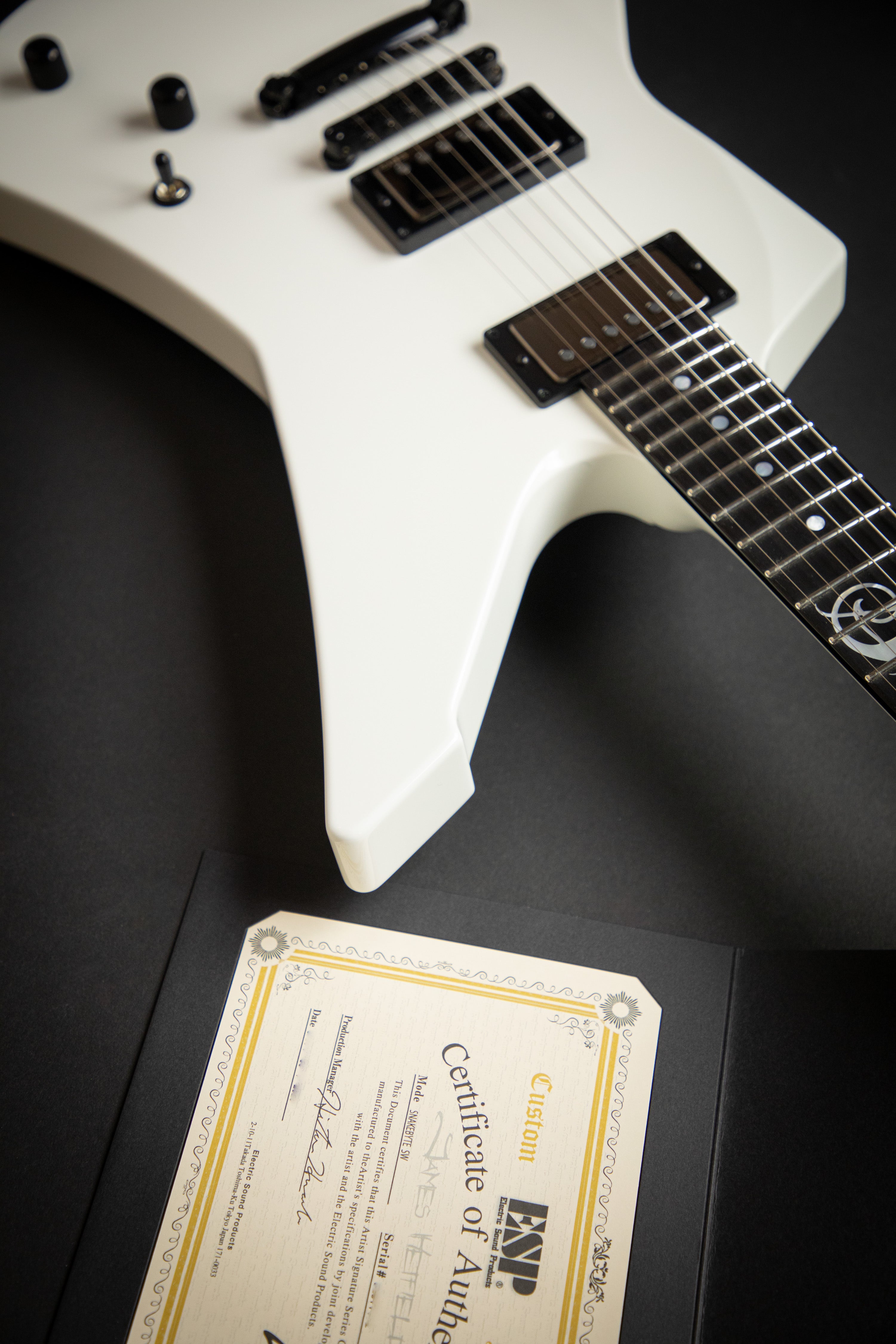ESP Custom Shop Snakebyte White (E2XXX92) – Guitars Rebellion