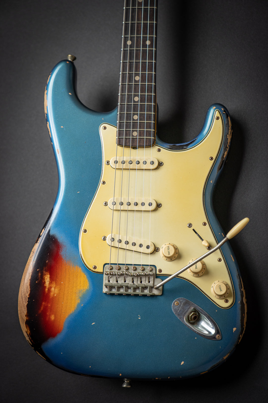 MB Guitars '62-S Lake Placid Blue Over 3 Tone Burst (75086) - Guitar Rebellion