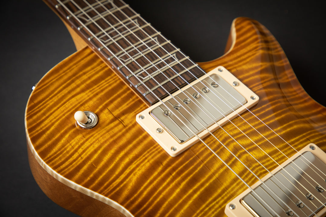 Orca Faded Sunburst Fat Back Exceptional Curly Maple Top (03277)
