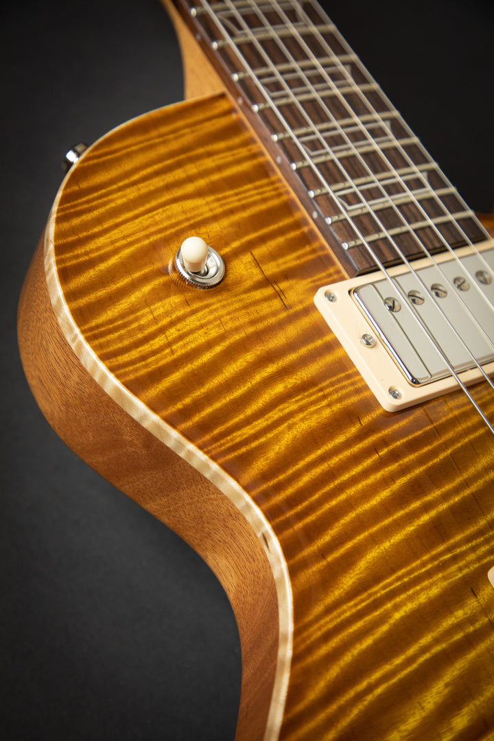 Orca Faded Sunburst Fat Back Exceptional Curly Maple Top (03277)