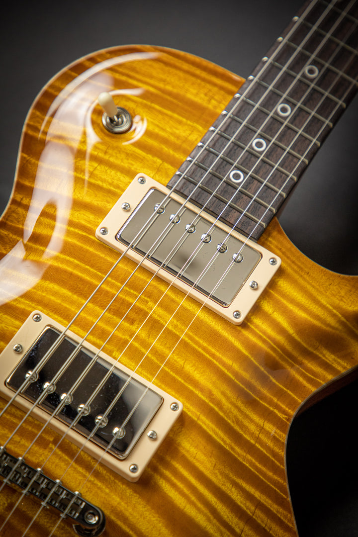 Orca Faded Sunburst Fat Back Exceptional Curly Maple Top (93001)