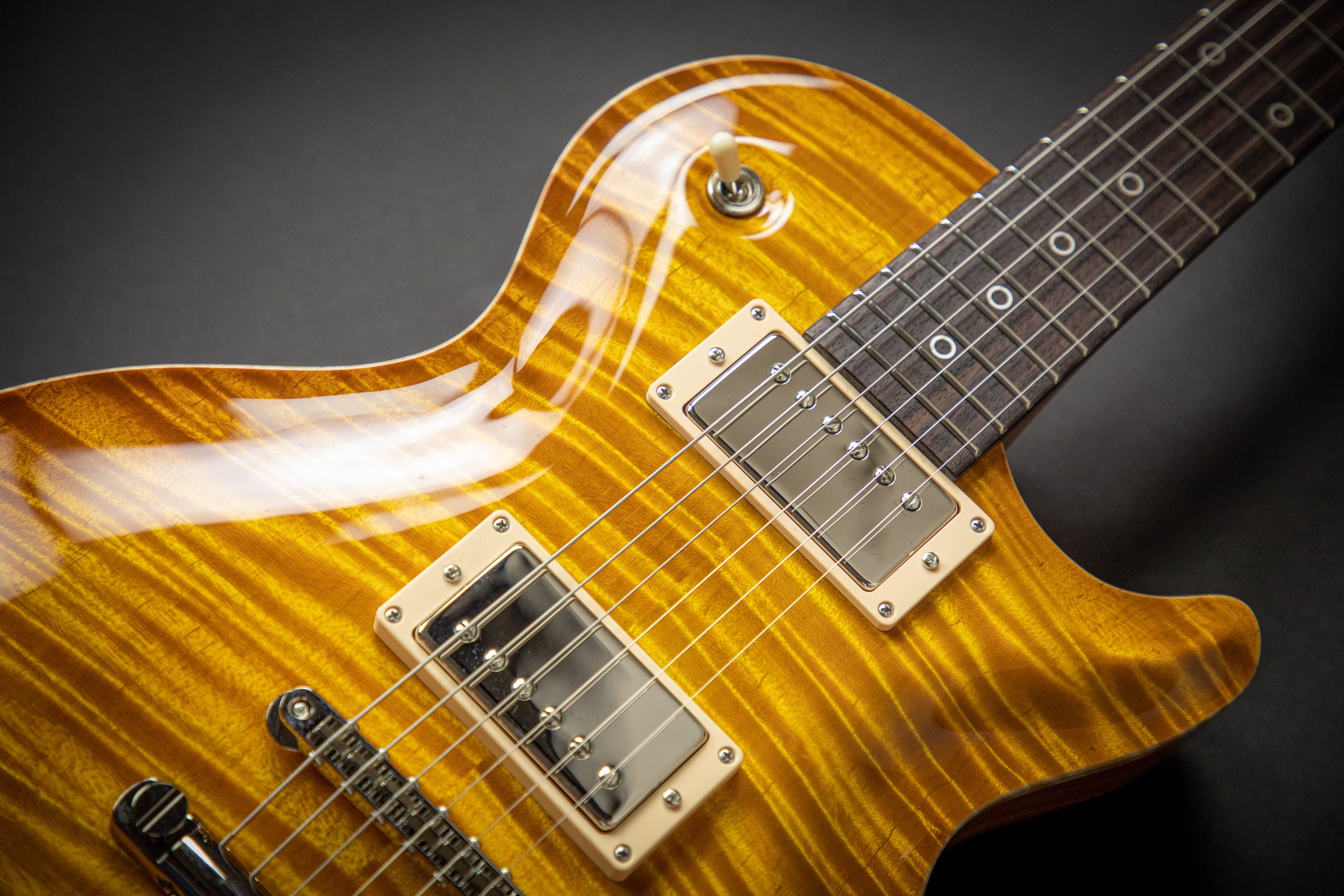 Nik Huber Orca Faded Sunburst Fat Back Exceptional Curly Maple Top
