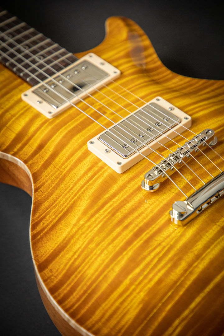 Orca Faded Sunburst Fat Back Exceptional Curly Maple Top (93001)