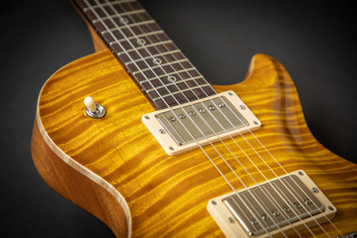 Orca Faded Sunburst Fat Back Exceptional Curly Maple Top (93001)