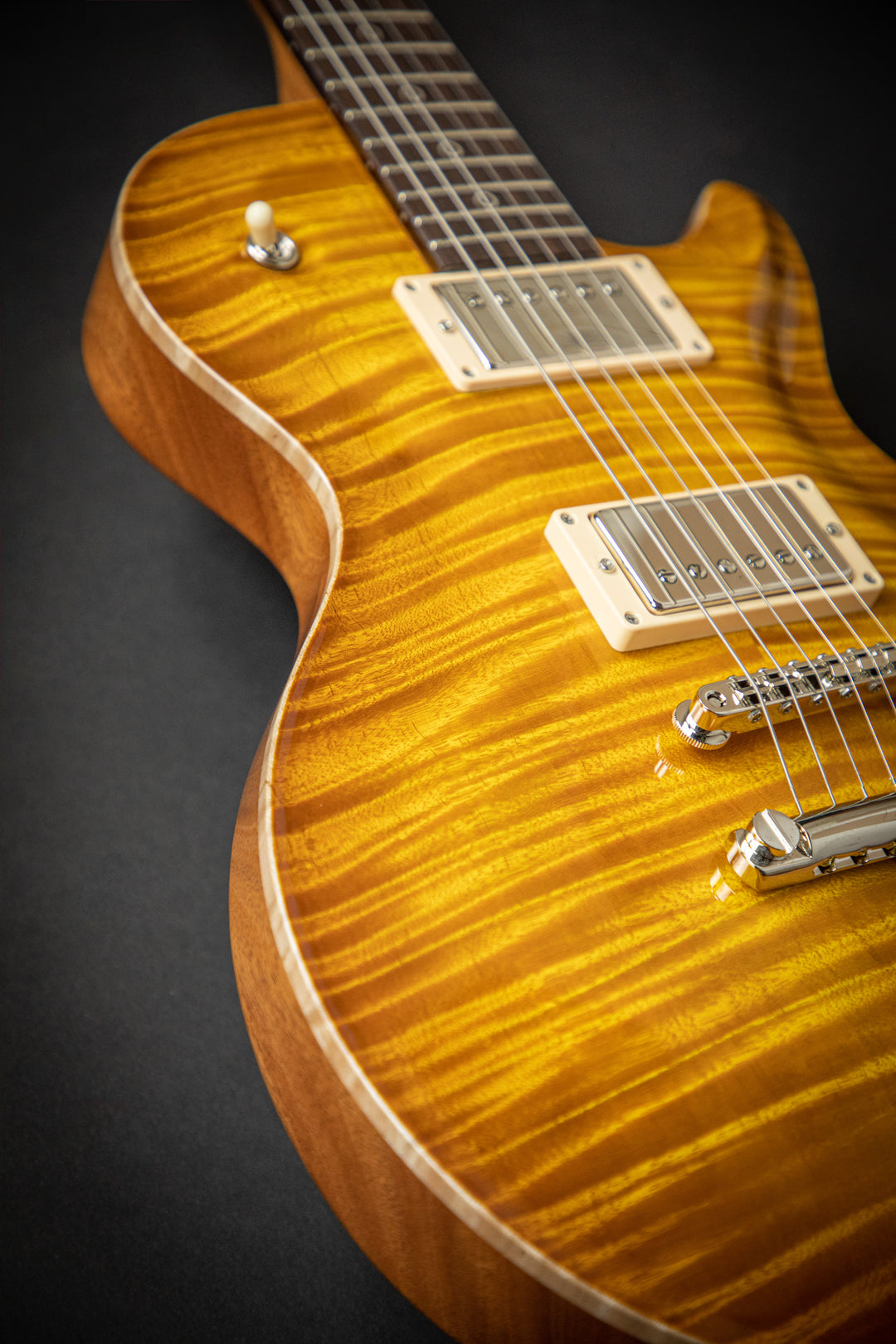Orca Faded Sunburst Fat Back Exceptional Curly Maple Top (93001)