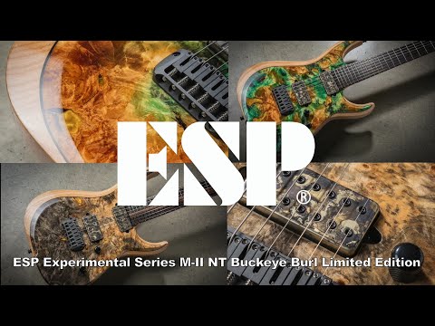 ESP Custom Shop M-II NT Buckeye Burl Experimental Natural